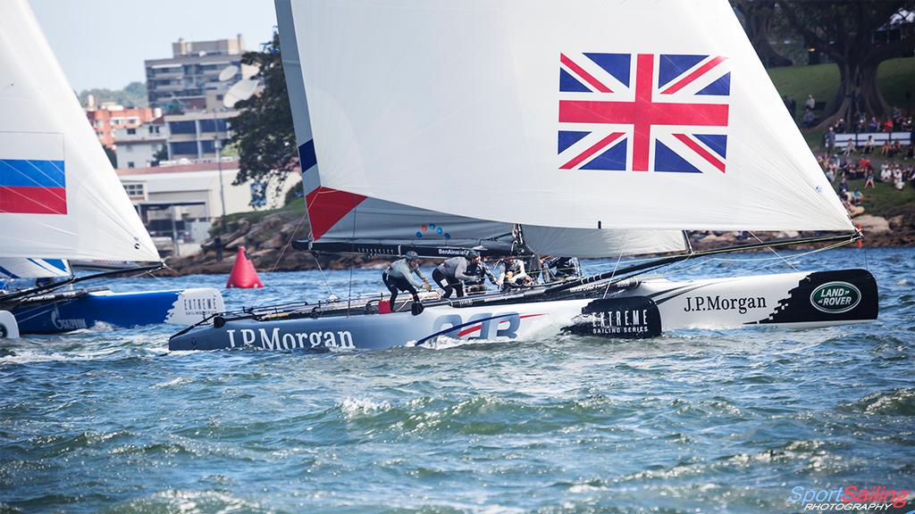 JP Morgan BAR  - Day 3, Extreme Sailing Series, Sydney © Beth Morley - Sport Sailing Photography http://www.sportsailingphotography.com